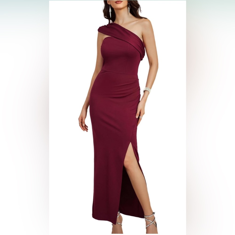 XL red wine formal dress